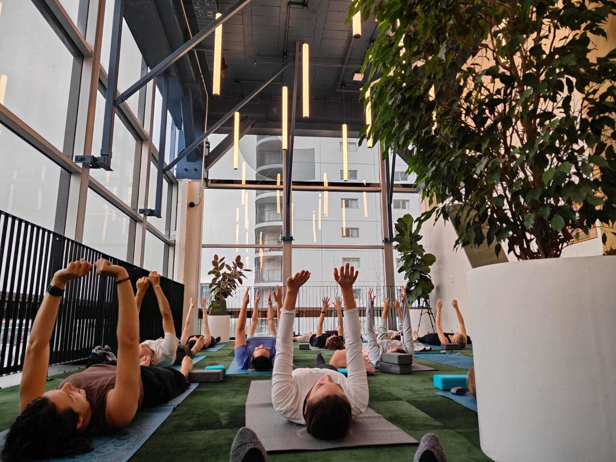 Lylo Auckland Hotel Eksteriør bilde A yoga class at the Googleplex